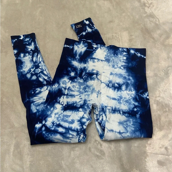 Set active blue crush tie dye high rise leggings 28989 - Picture 1 of 9